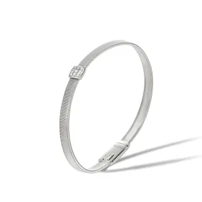 Marco Bicego Masai Collection 18K White Gold and Diamond Single Station Bracelet