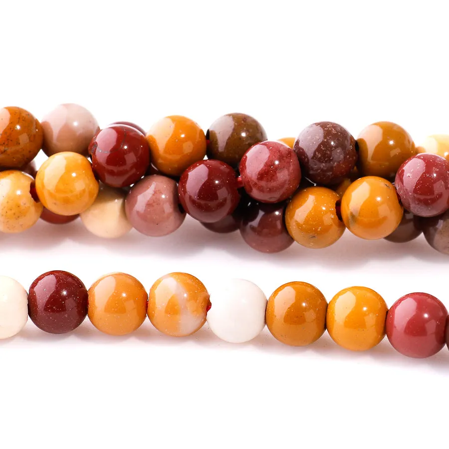 Mookaite 6mm Round - Large Hole Beads