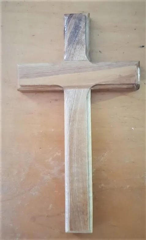 Olive Wood Cross for the Wall Bethlehem Jerusalem Holyland