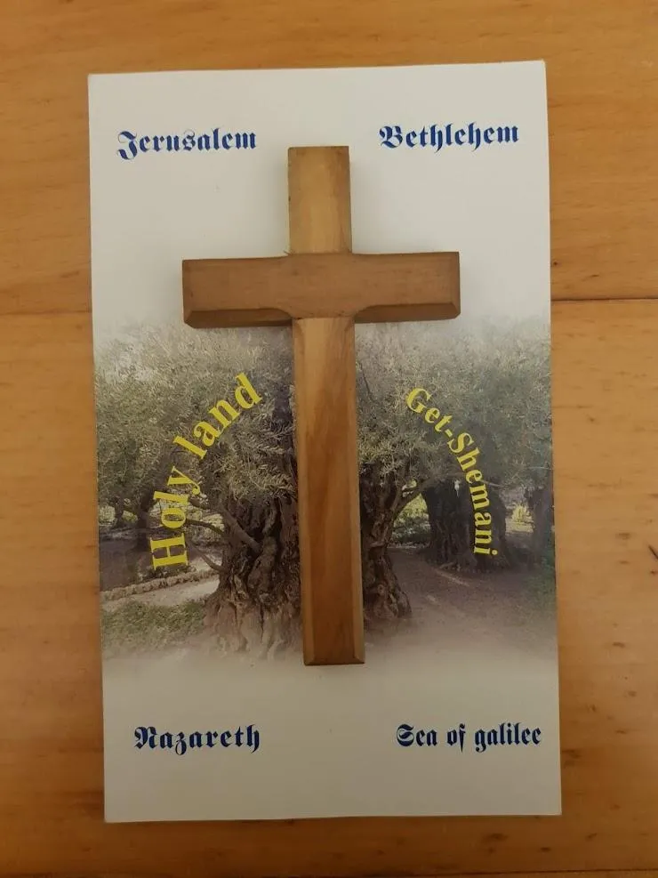 Olive Wood Cross for the Wall Bethlehem Jerusalem Holyland