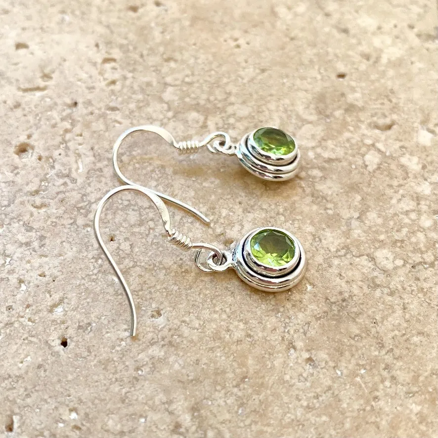 Peridot Round Gem Earrings - Jyn