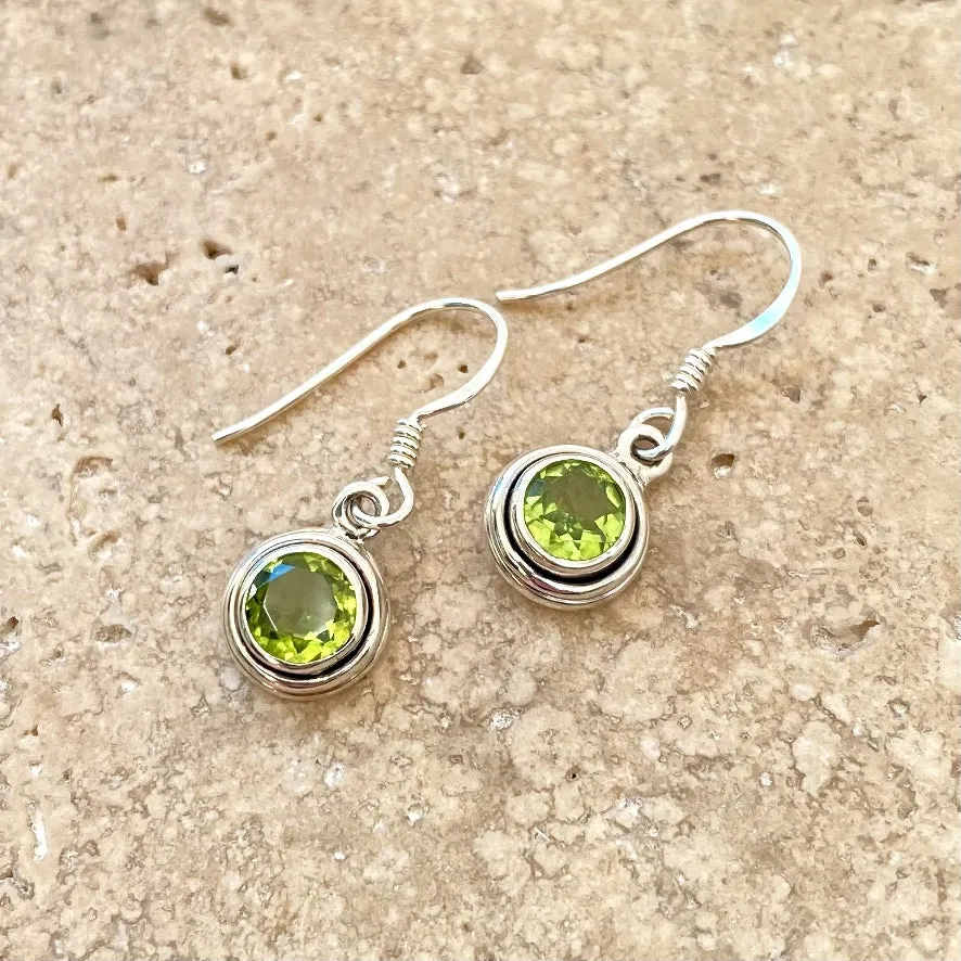 Peridot Round Gem Earrings - Jyn