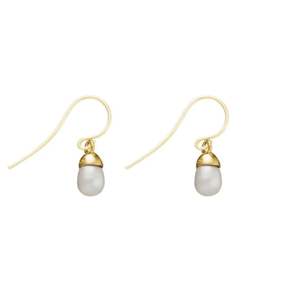 Petite Freshwater Pearl drop earrings