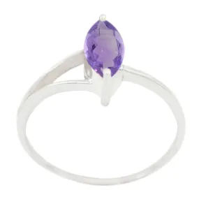 Riyo Charming Gem Amethyst Sterling Silver Ring Gift Teachers Day