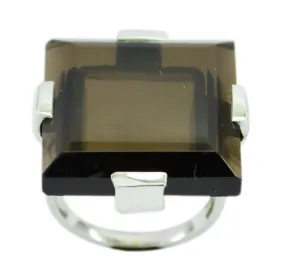 Riyo Cute Gems Smoky Quartz 925 Silver Ring Jewelry Shops Near Me