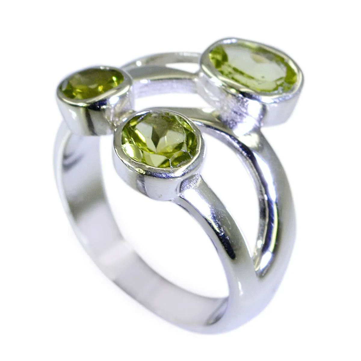 Riyo Exporter Gemstones Peridot Solid Silver Ring Fathers Day