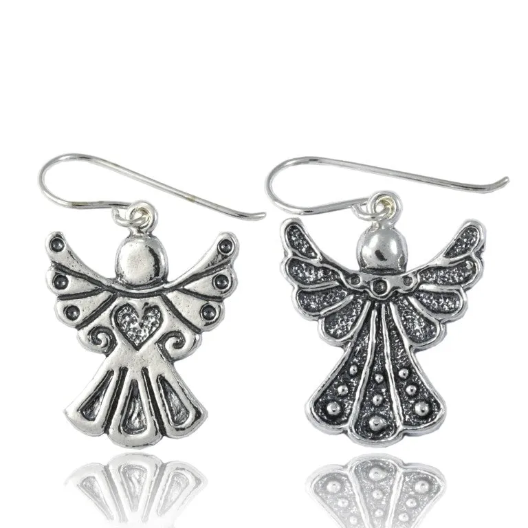 Sterling Silver Earrings for Women. Angels Israeli Jewelry Earrings