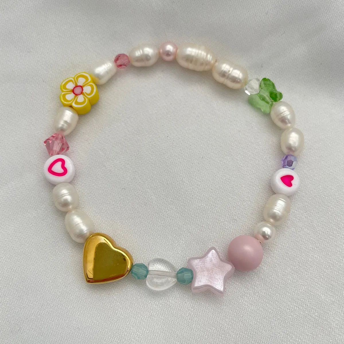 The Barbie Edit Happy Girl Pearl Bracelet