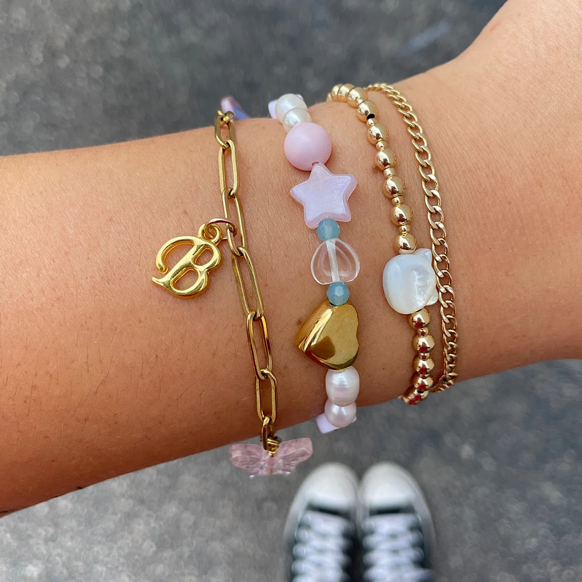 The Barbie Edit Happy Girl Pearl Bracelet