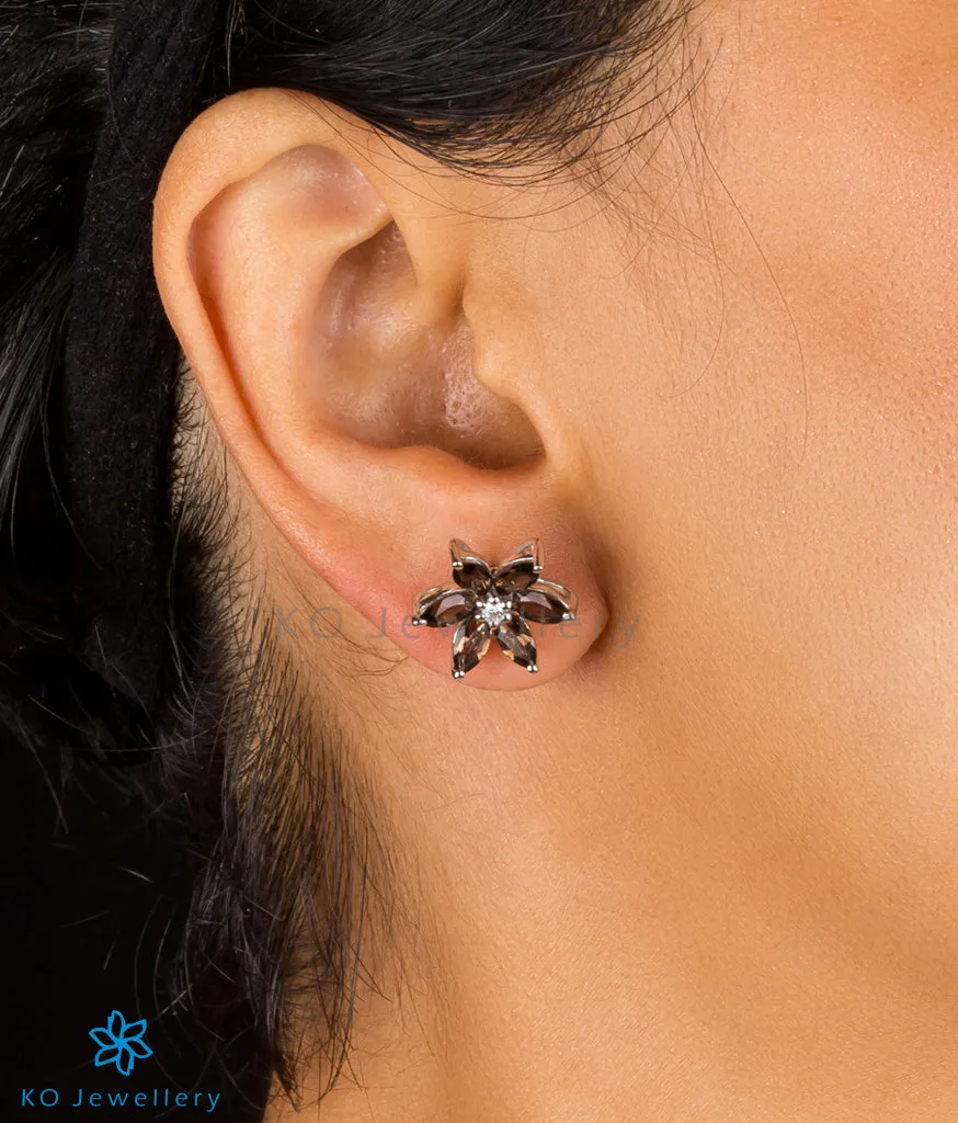 The Daffodils Silver Gemstone Ear-studs (Blue Topaz)