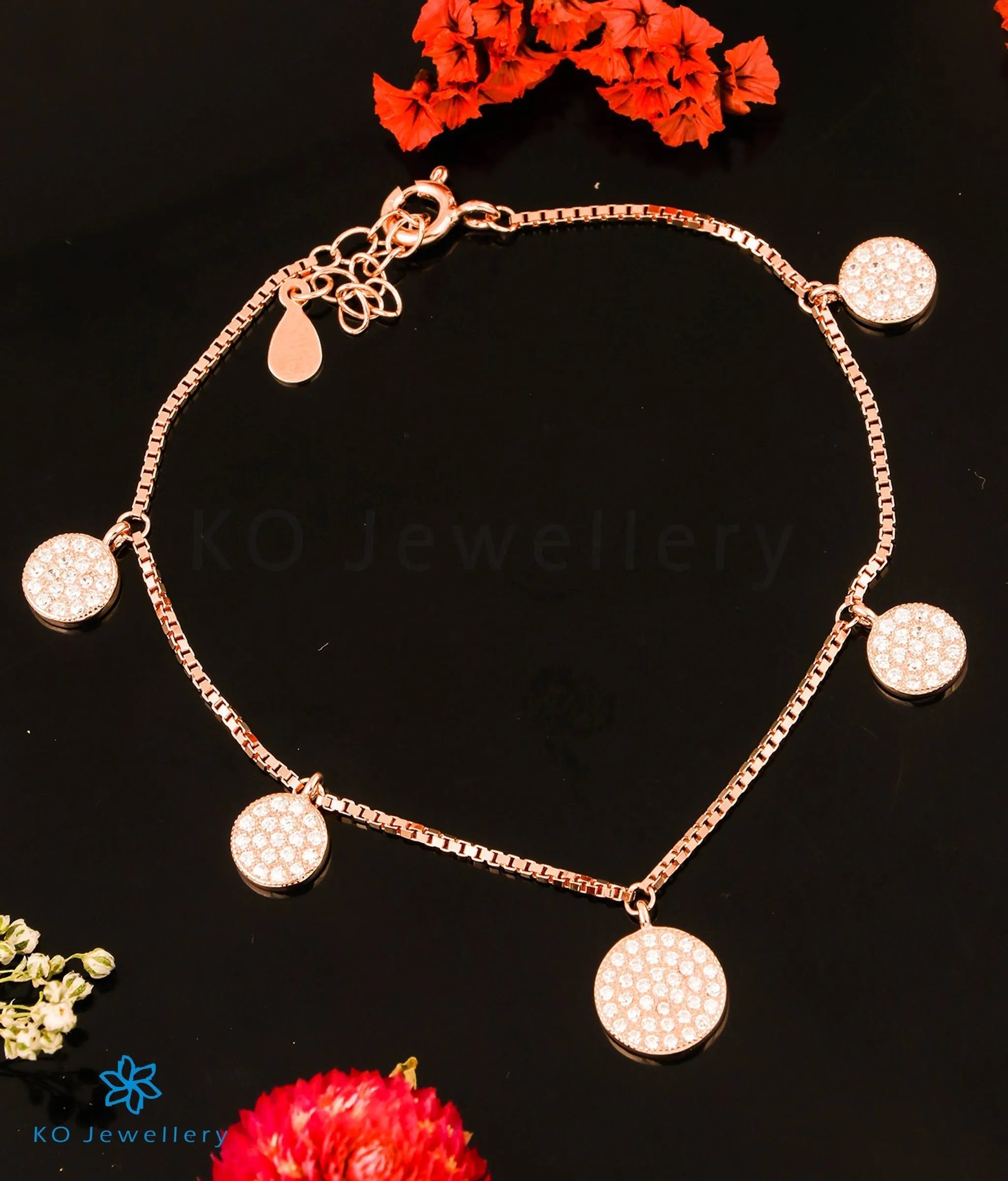 The Glorious Pave Silver Rose-gold Bracelet