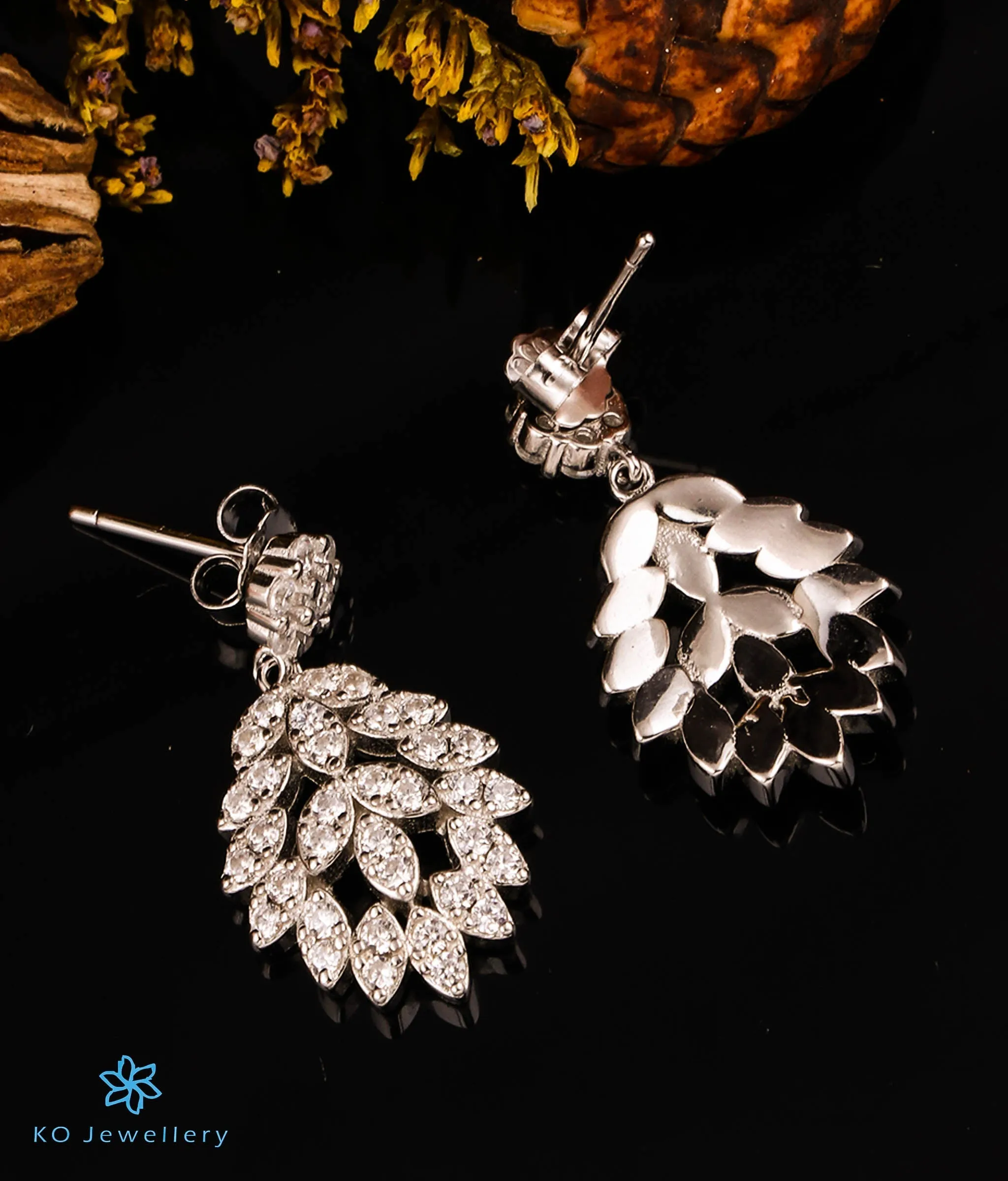 The Ivy Shine Silver Earrings