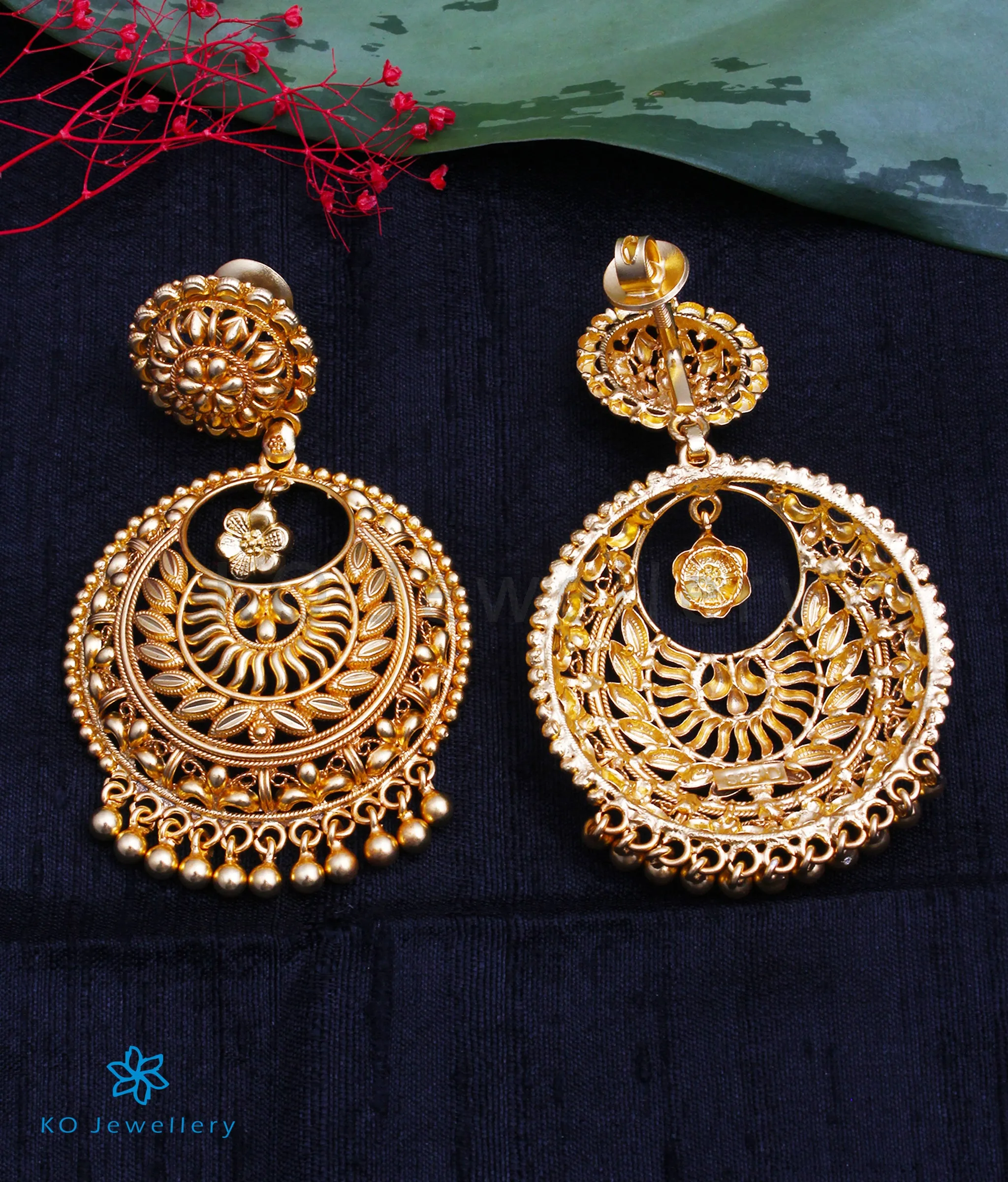 The Kritika Silver Chand-Bali Earrings