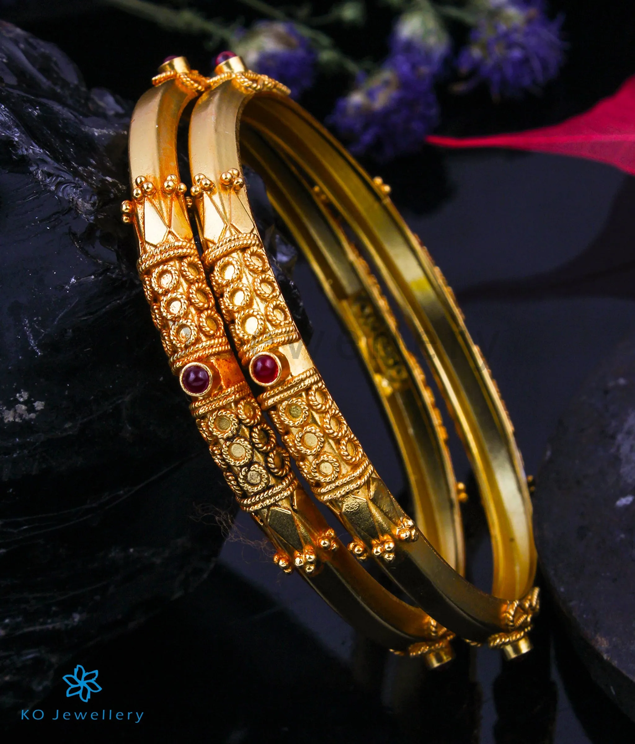 The Kumud Silver Coorgi Bangle (Size 2.6)